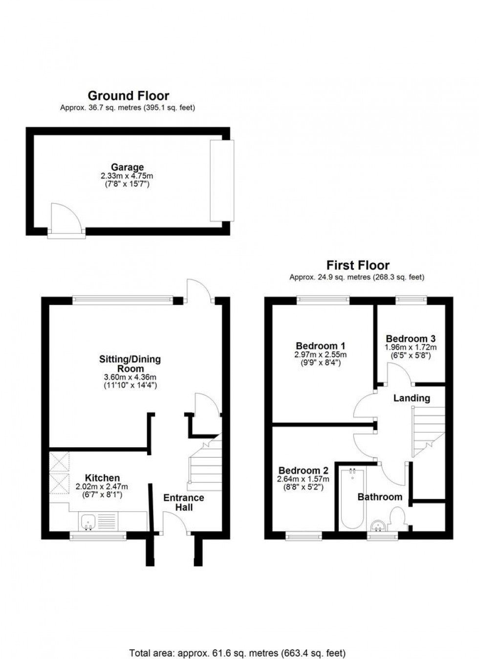 Floorplan for Elizabeth Gardens, Henstridge, Templecombe
