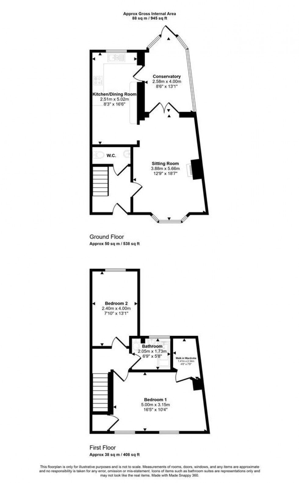 Floorplan for Goughs Close, Sturminster Newton