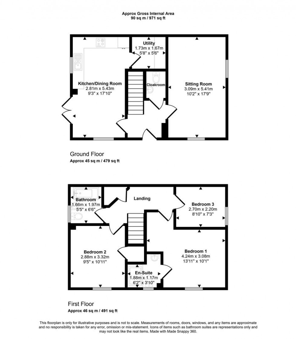 Floorplan for The Hamlets, Lower Road,, Stalbridge