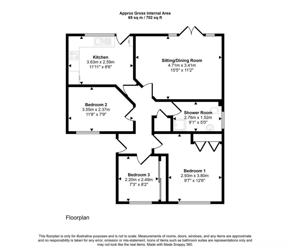 Floorplan for Dashwood Close, Sturminster Newton