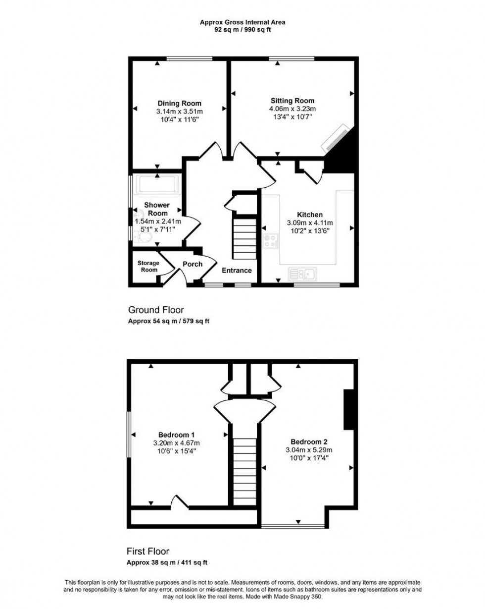 Floorplan for Jacobs Ladder, Child Okeford