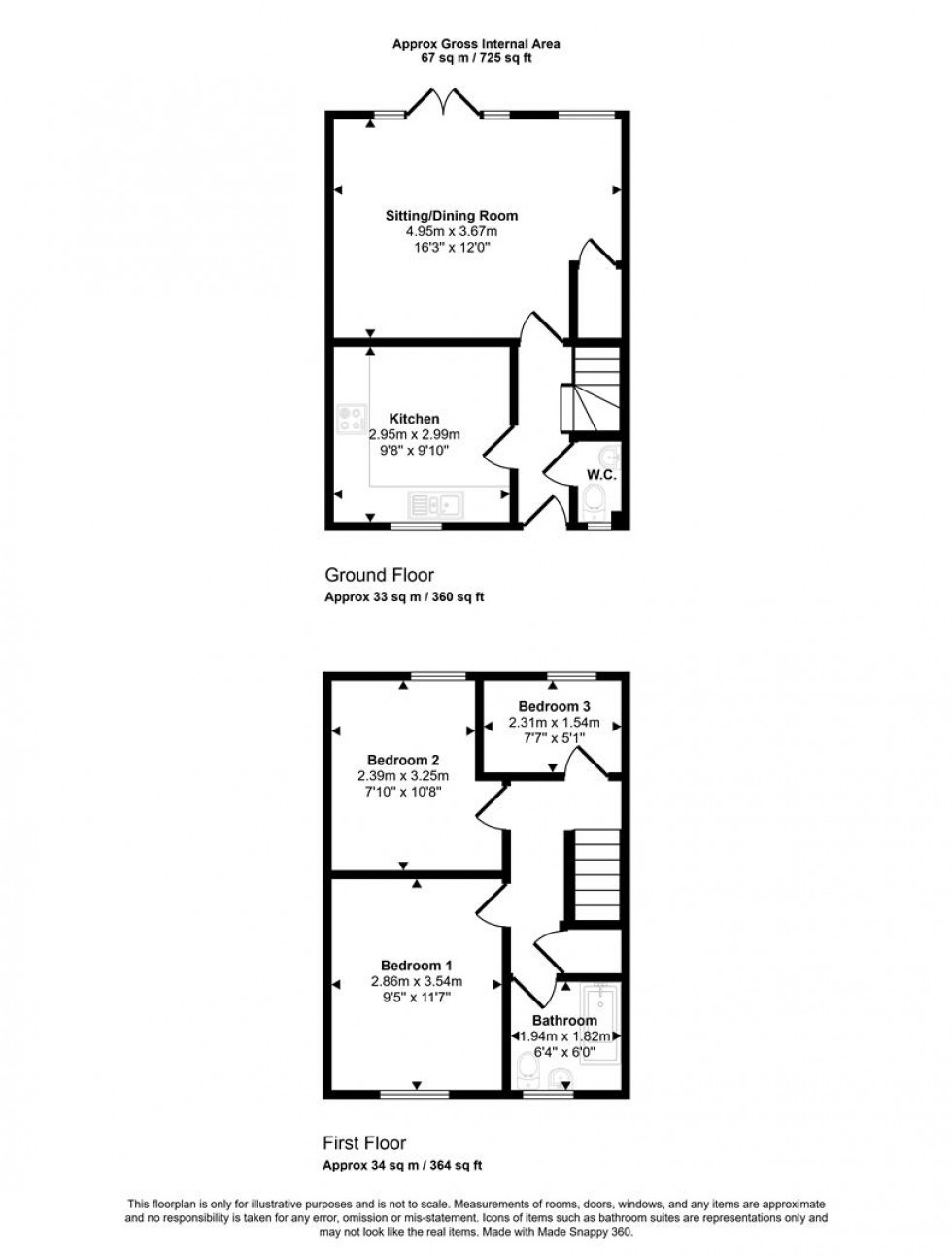 Floorplan for Templars Barton, Templecombe