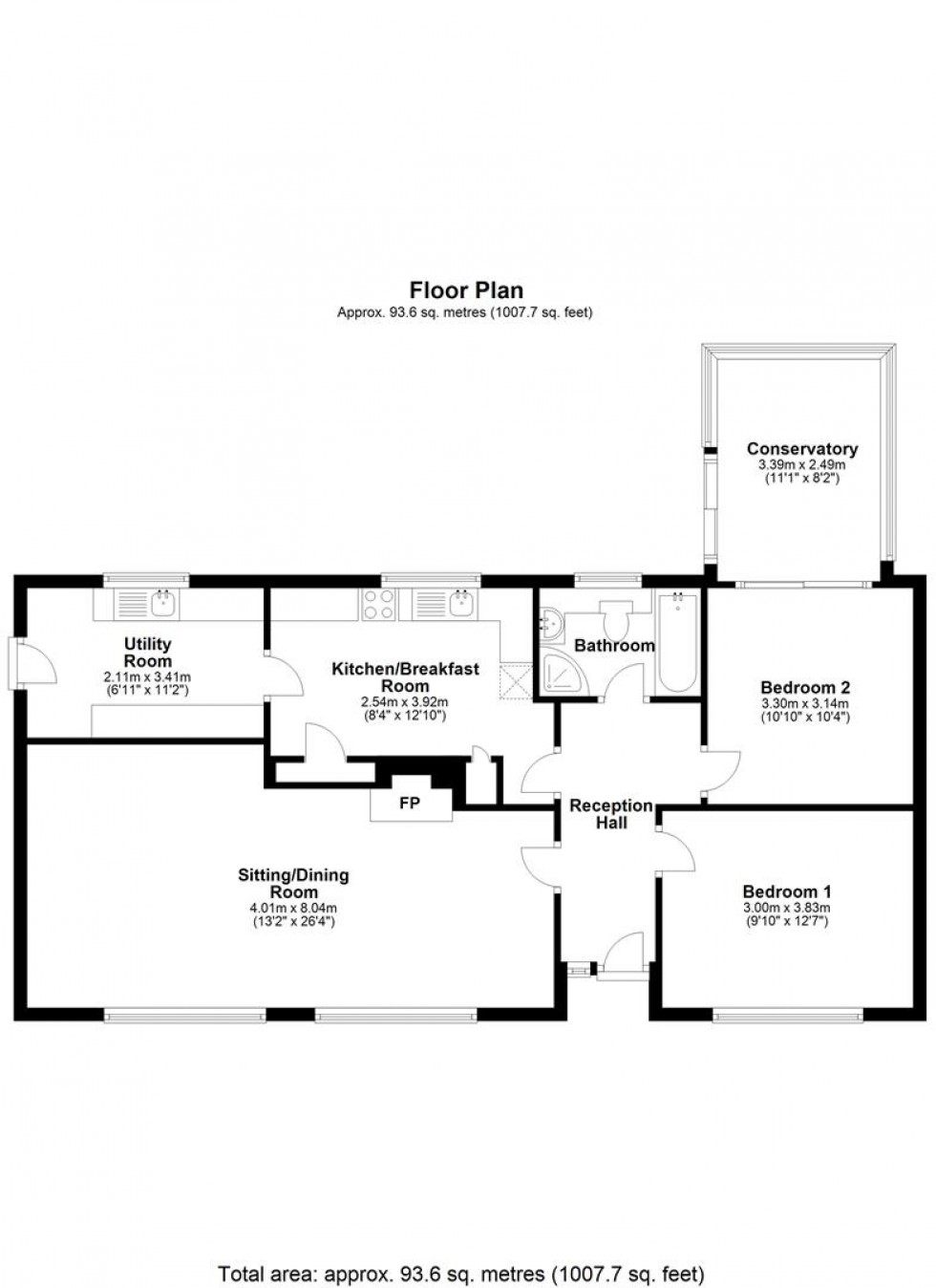 Floorplan for Thornhill Road, Stalbridge, Sturminster Newton
