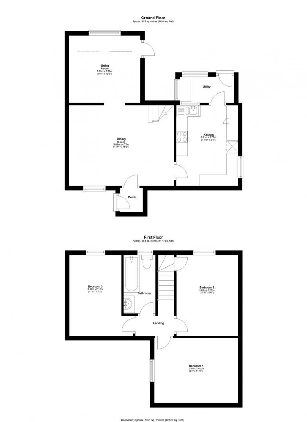 Floorplan for Townsend Green, Henstridge, Templecombe