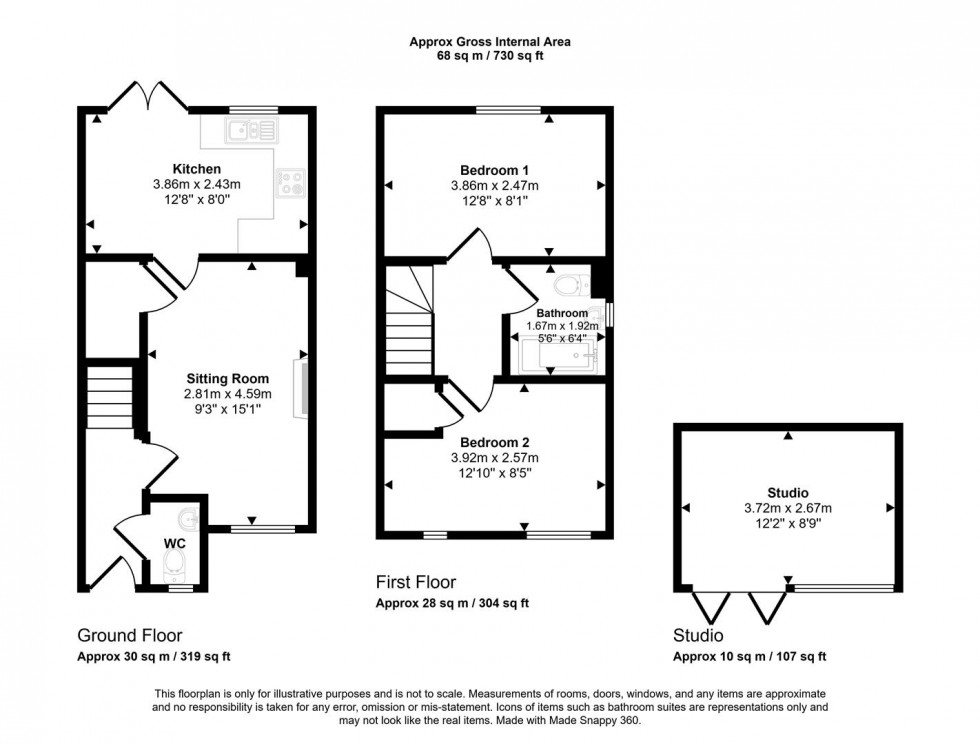 Floorplan for Anstee Road, Shaftesbury