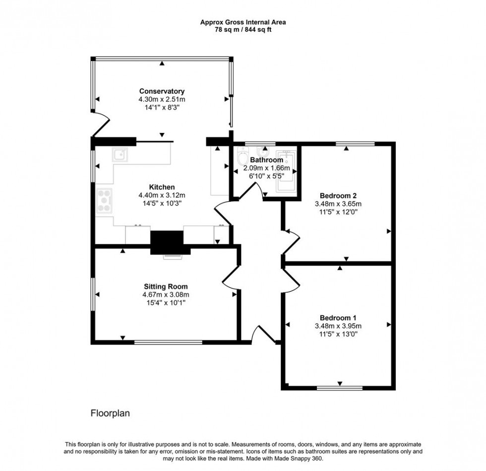 Floorplan for Tomlins Lane, Gillingham