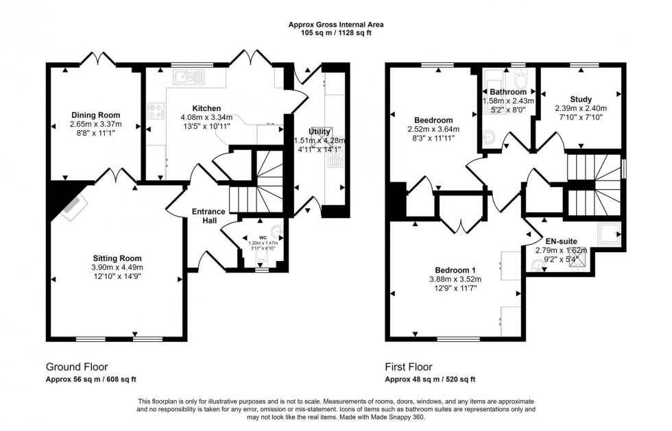 Floorplan for The Old Dairy Farm, Hazelbury Bryan STURMINSTER NEWTON