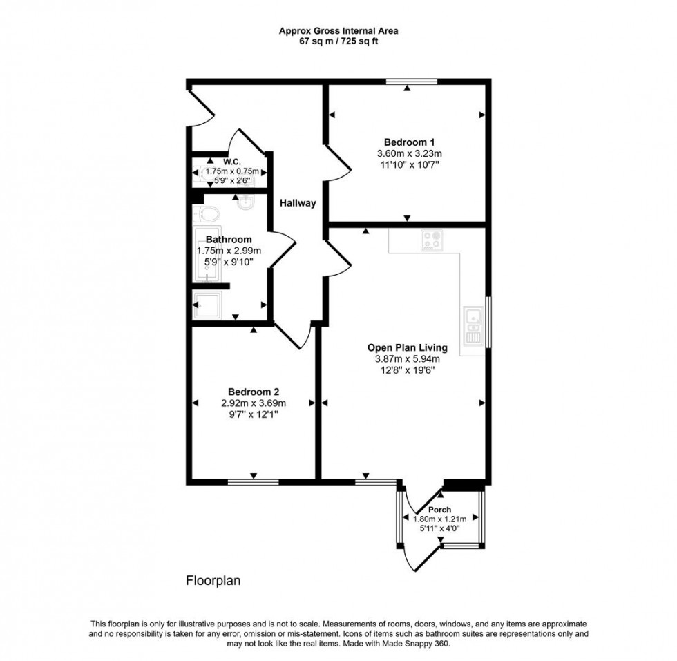 Floorplan for Bay Road, Gillingham