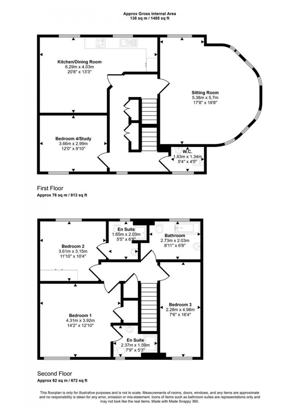 Floorplan for Gunville Gardens, Milborne Port