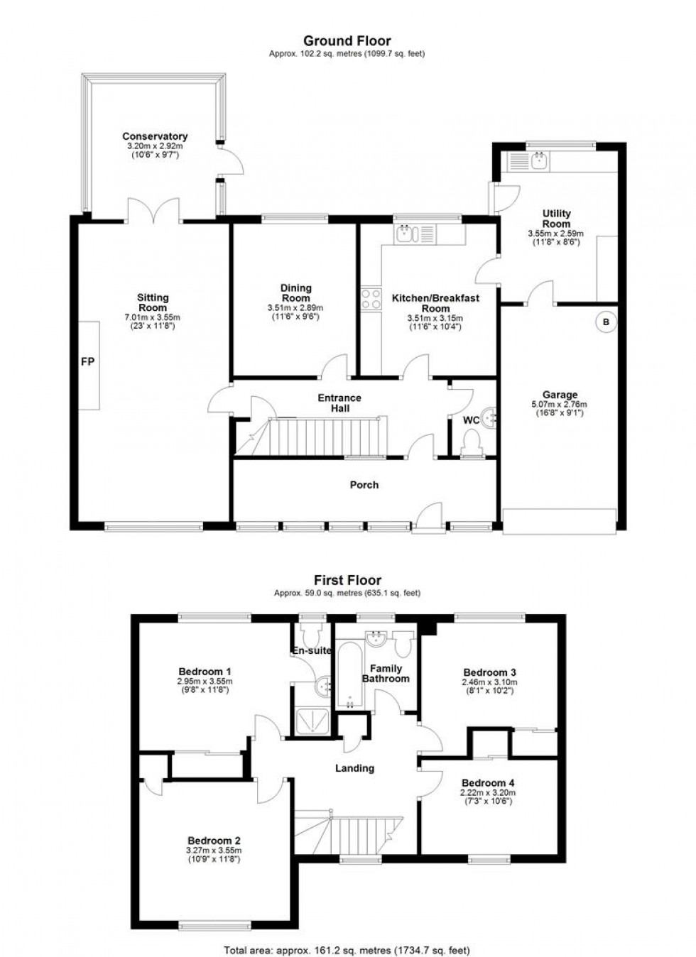 Floorplan for Ham Meadow, Marnhull