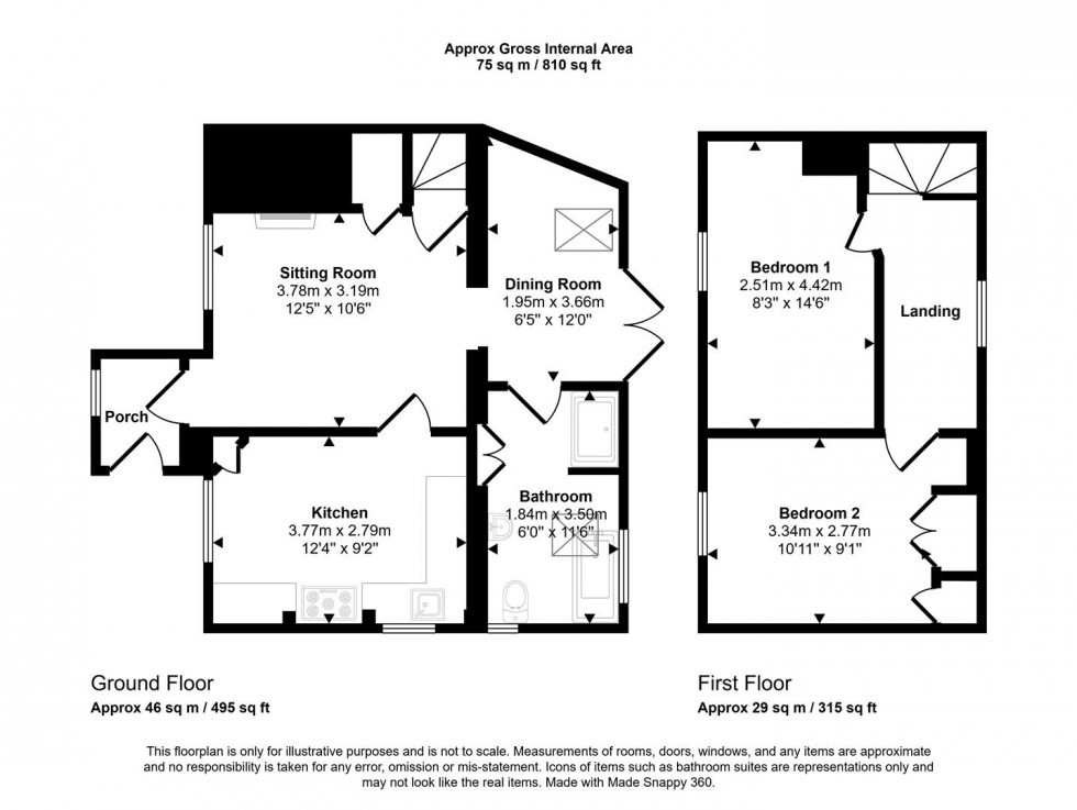 Floorplan for Wonston, Hazelbury Bryan, Sturminster Newton