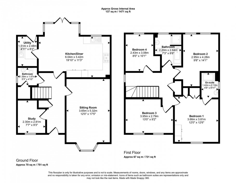 Floorplan for Great Barton Hill, Gillingham