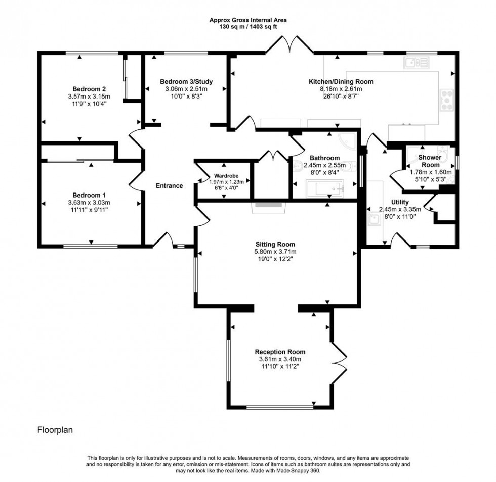 Floorplan for Whitefield Drive, East Stour