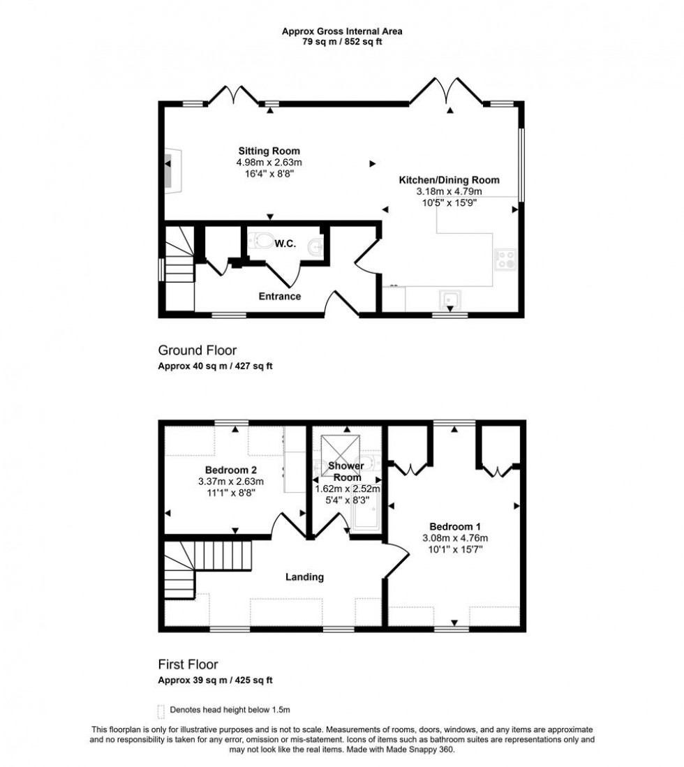 Floorplan for Bay Lane, Gillingham