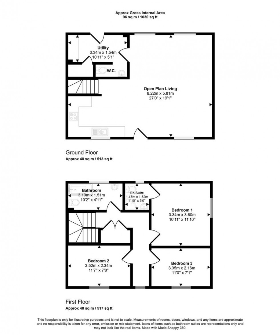 Floorplan for Back Lane, Milton On Stour