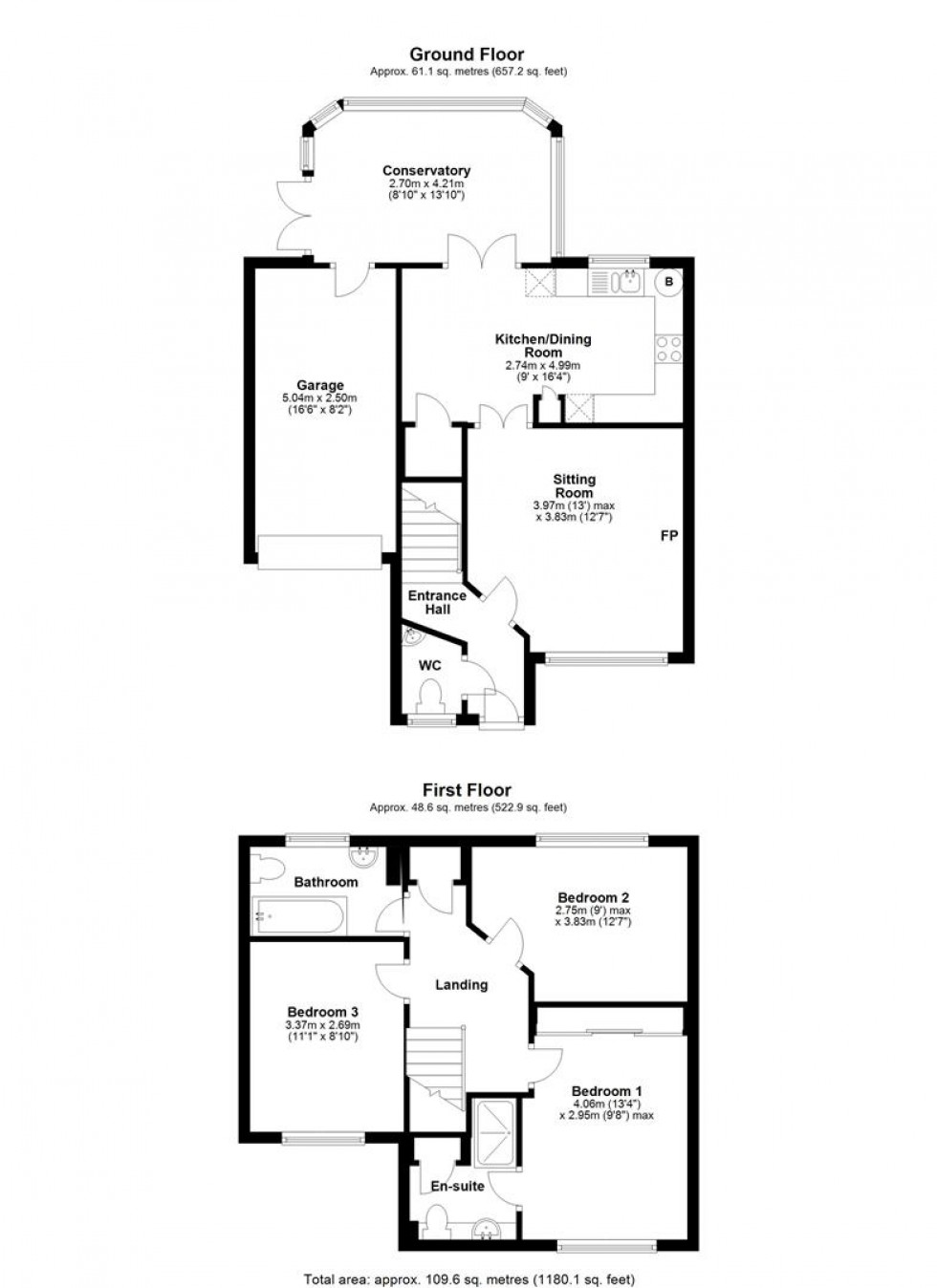 Floorplan for Hine Close, Gillingham