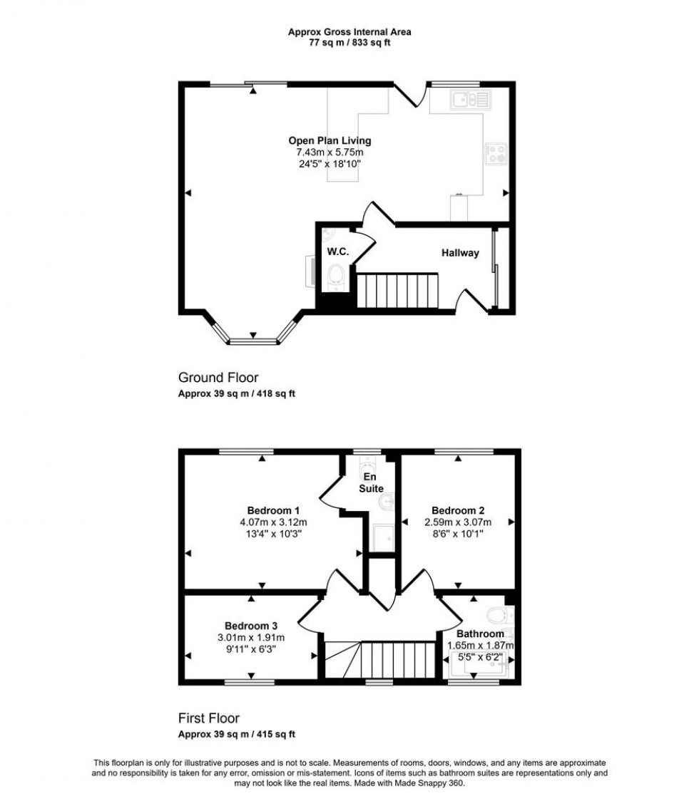Floorplan for Ridgeway Road, Gillingham