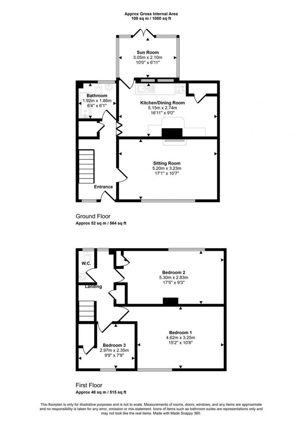 Floorplan for Denham Drive, Guys Marsh, Shaftesbury
