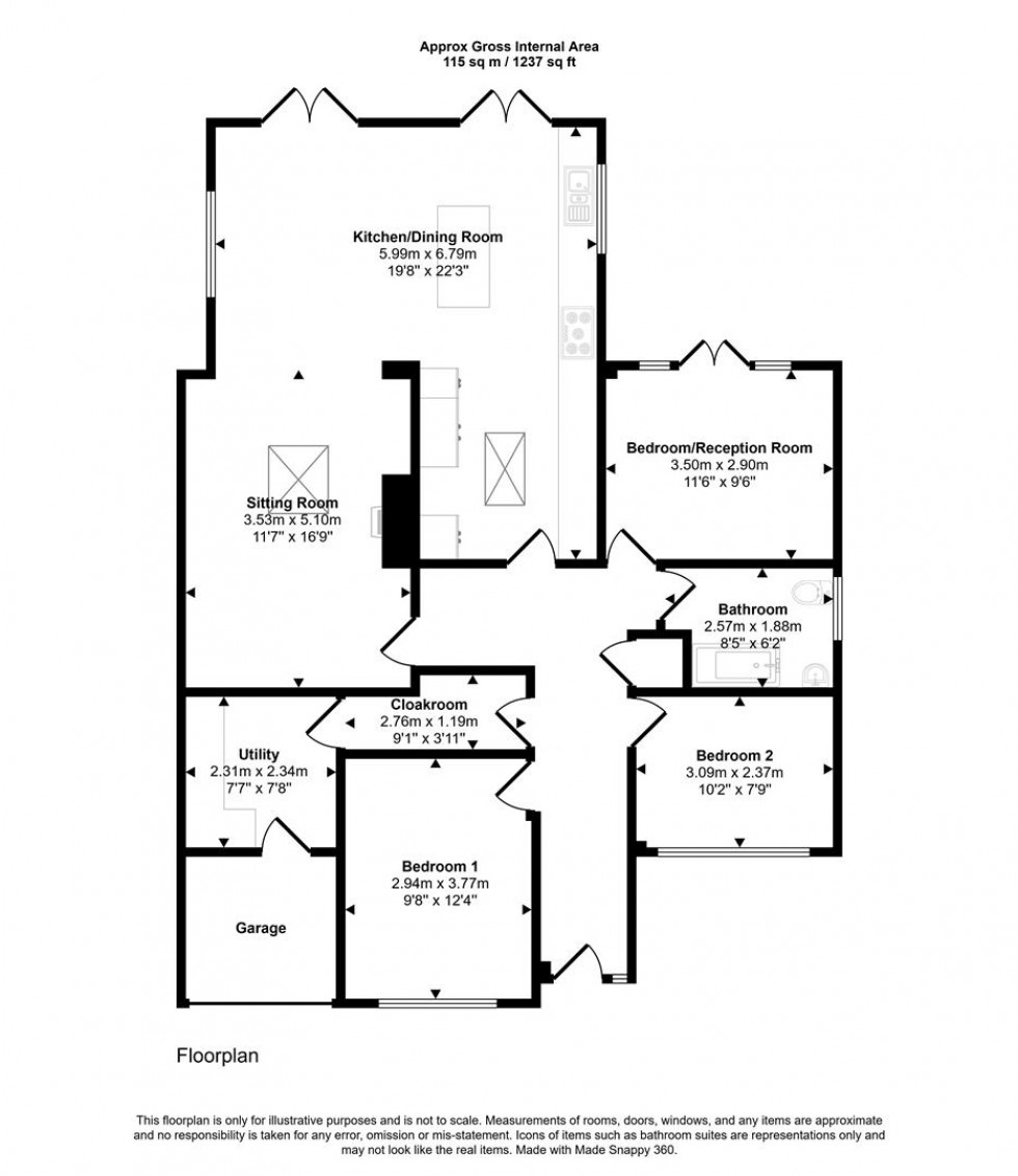 Floorplan for Melway Gardens, Child Okeford