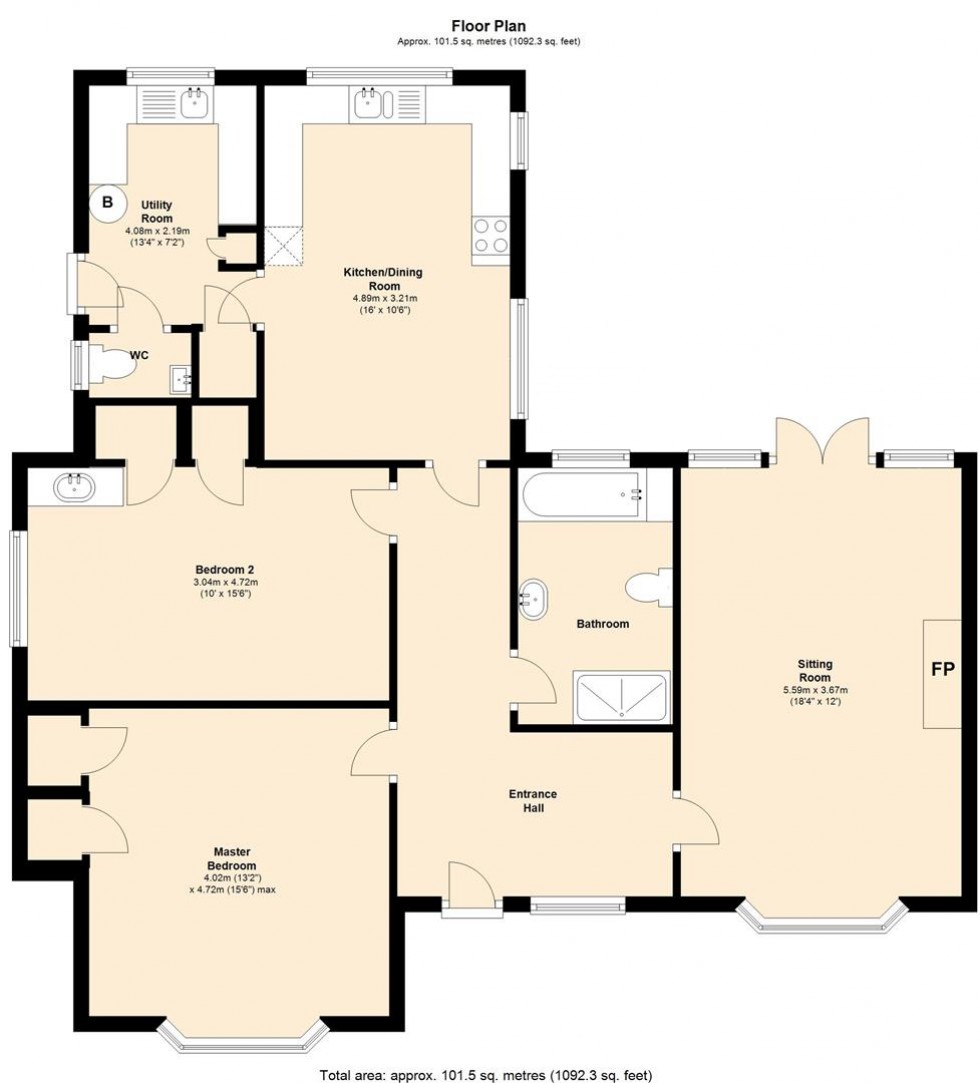 Floorplan for Furge lane, Henstridge, Templecombe