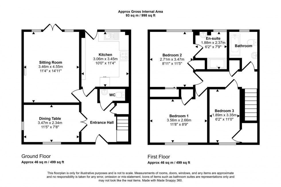 Floorplan for Hawthorn Avenue, Gillingham