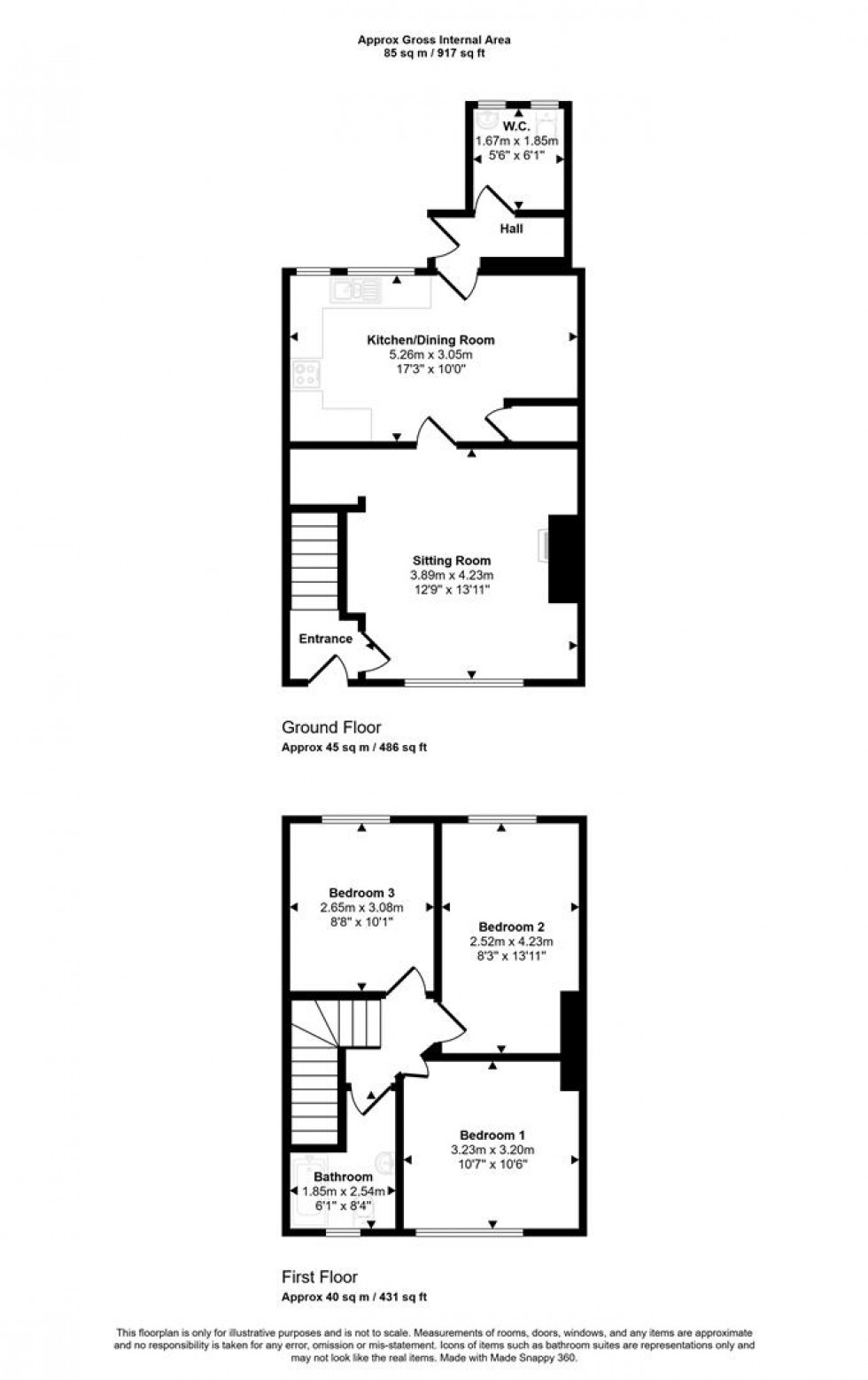 Floorplan for Western Street, Buckhorn Weston, Gillingham