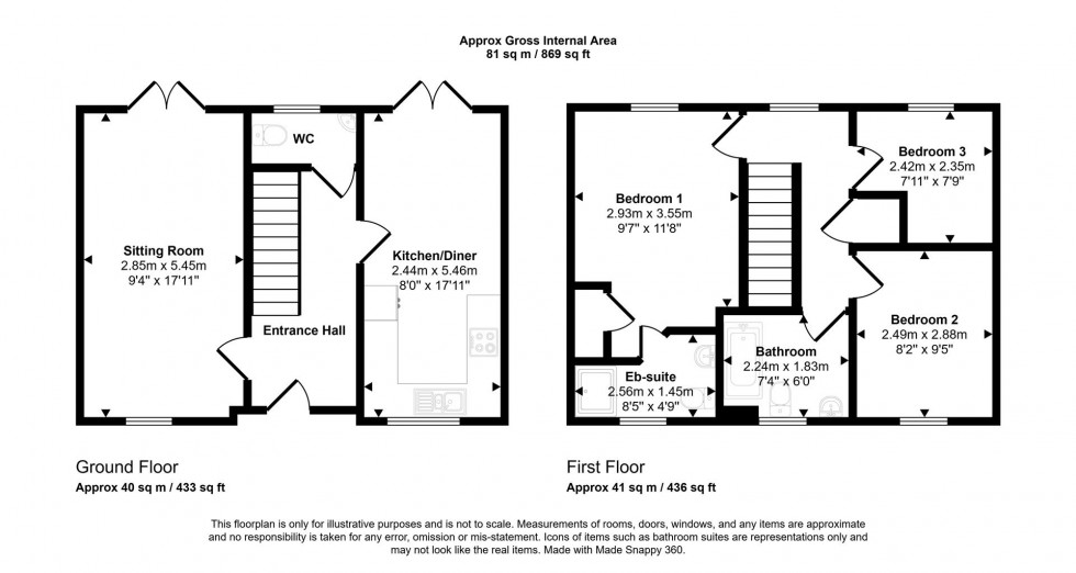 Floorplan for Allen Road, Shaftesbury