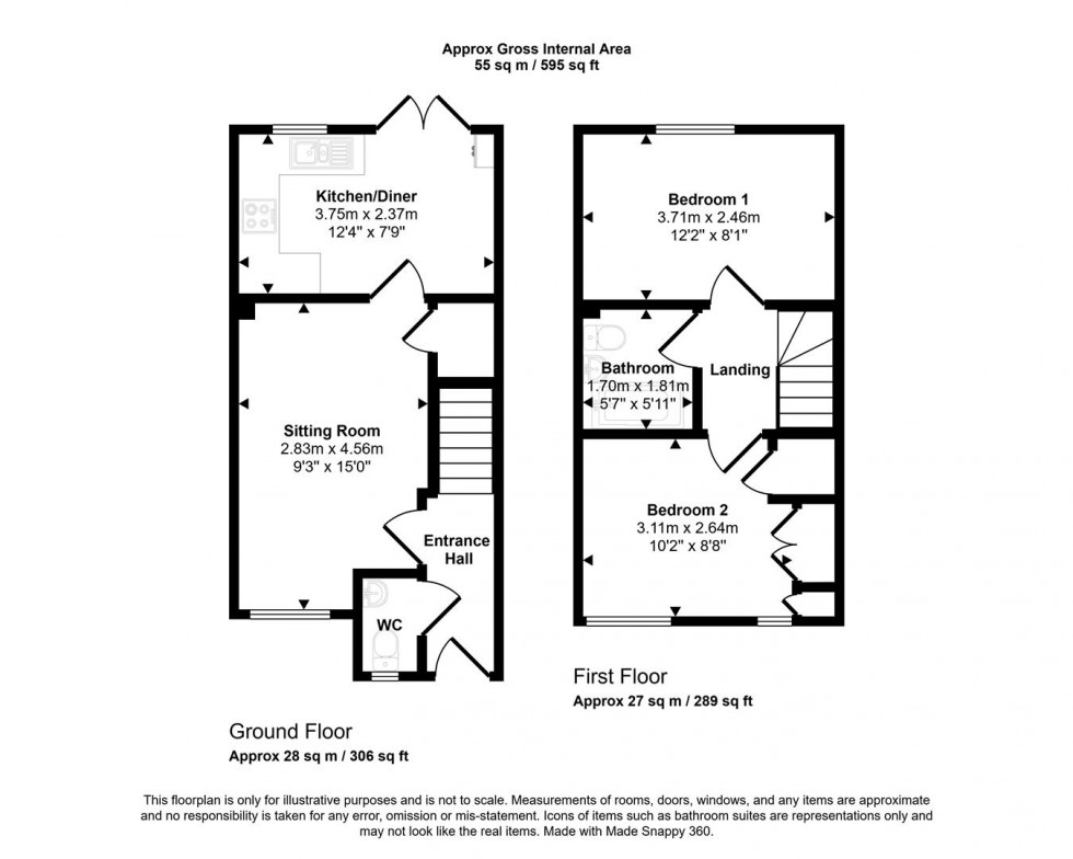 Floorplan for Maple Road, Shaftesbury