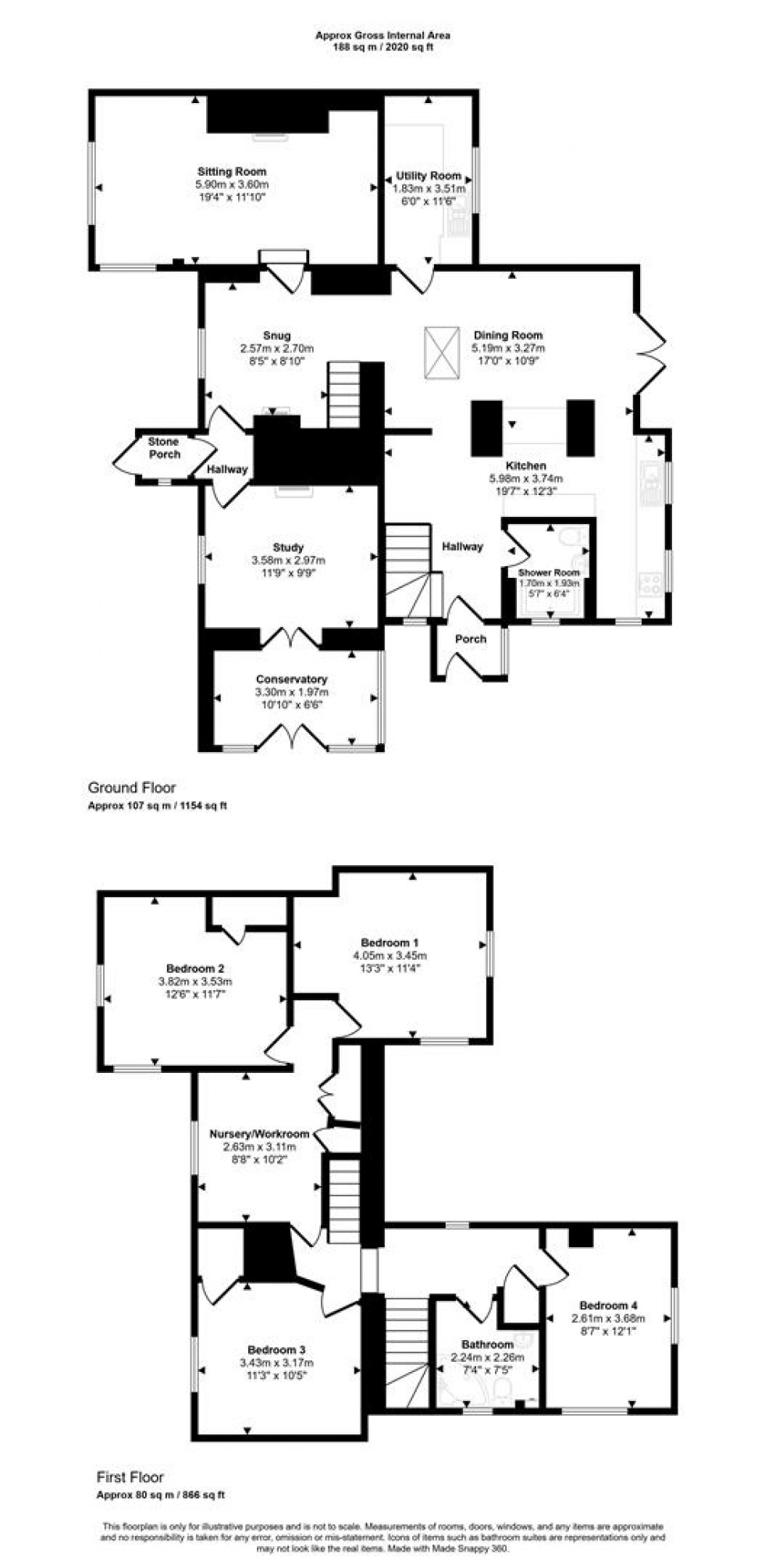 Floorplan for Fiddleford, Sturminster Newton