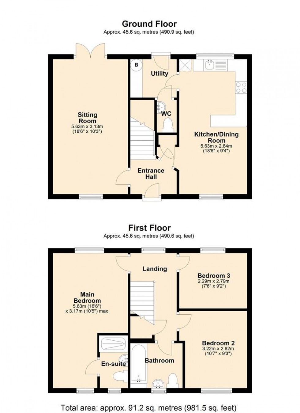 Floorplan for Maple Road, Shaftesbury