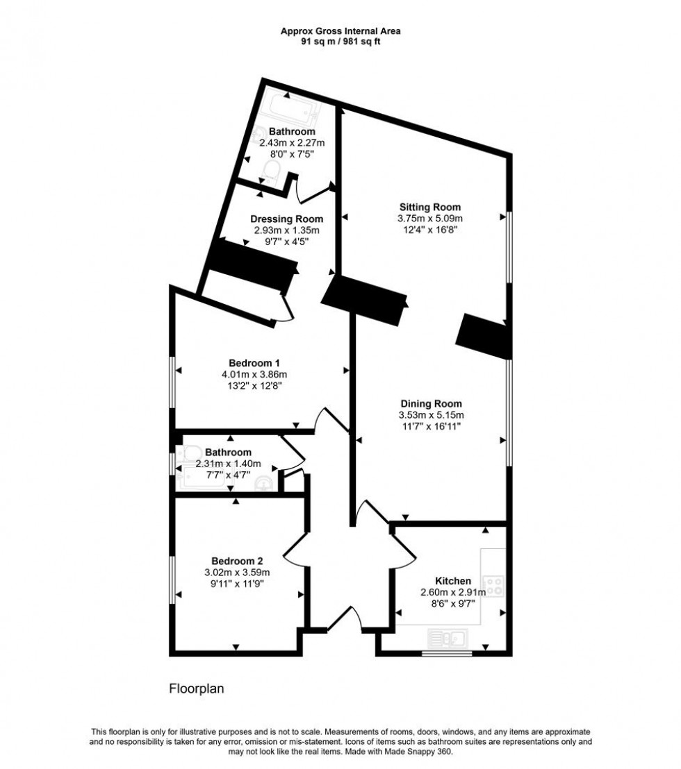 Floorplan for North Street, Mere