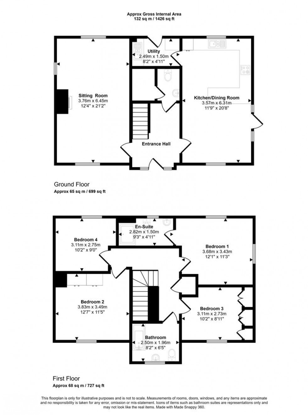 Floorplan for Higher Stour Meadow, Marnhull