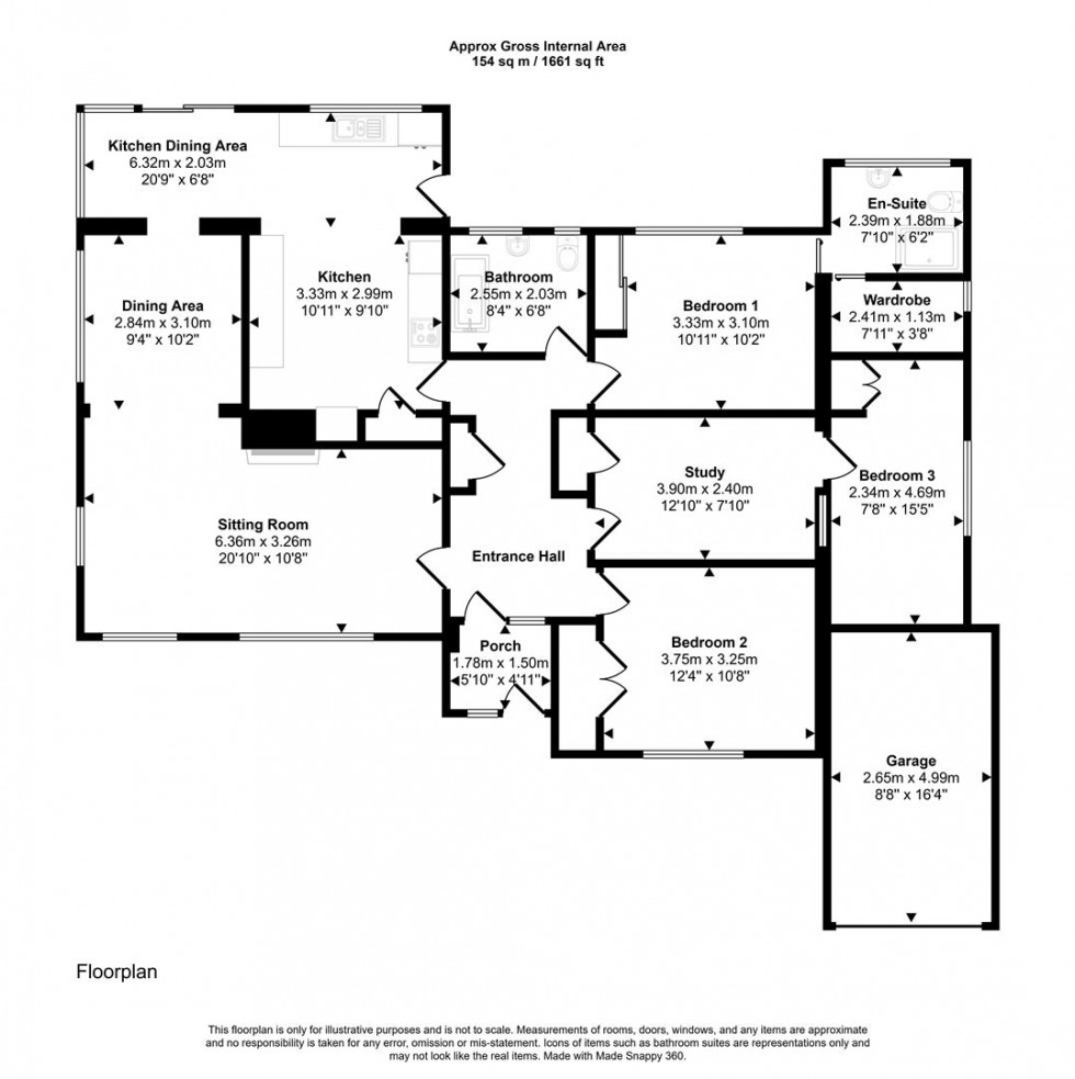 Floorplan for Brinsley Close, Sturminster Newton