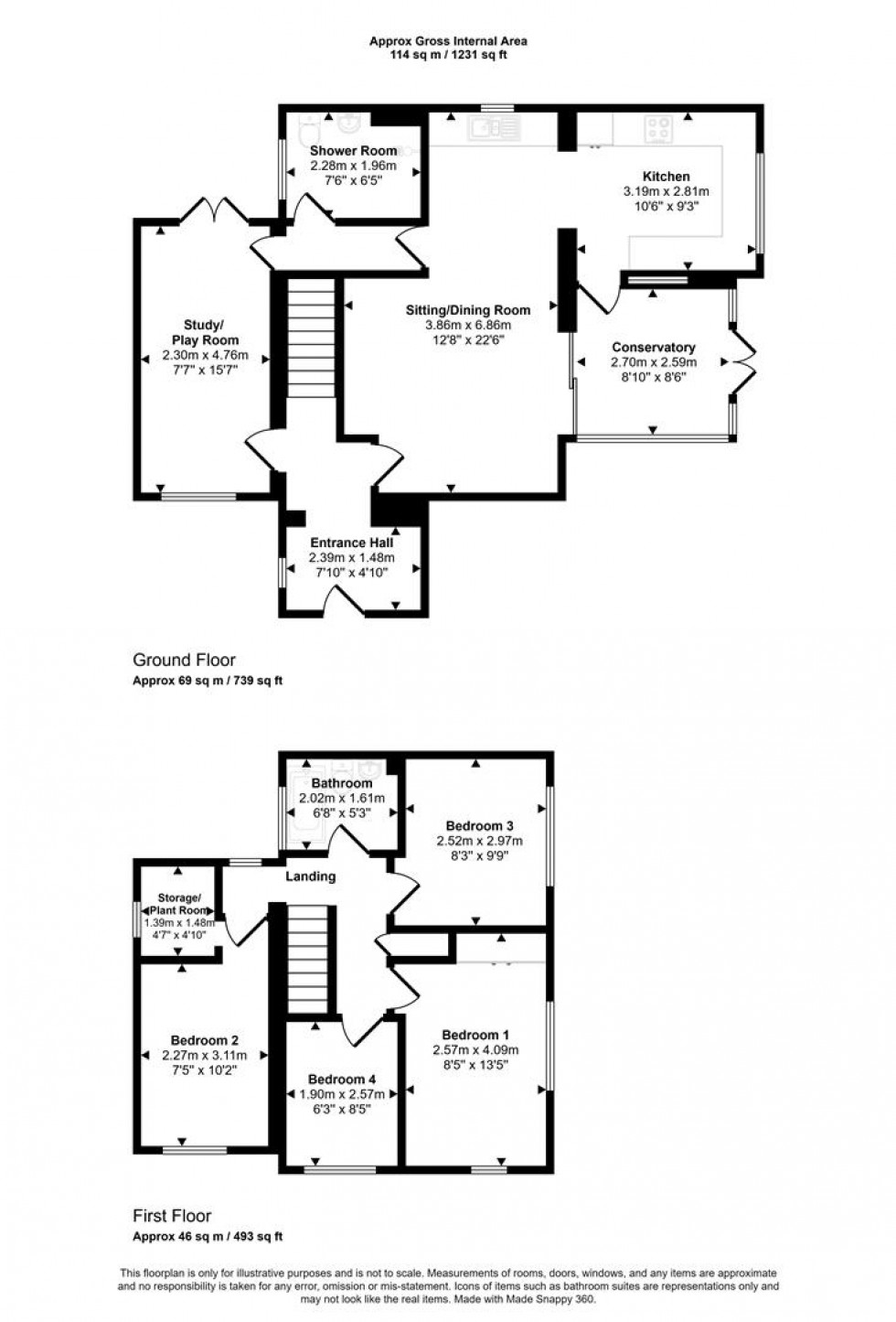 Floorplan for Prospect Close, Gillingham