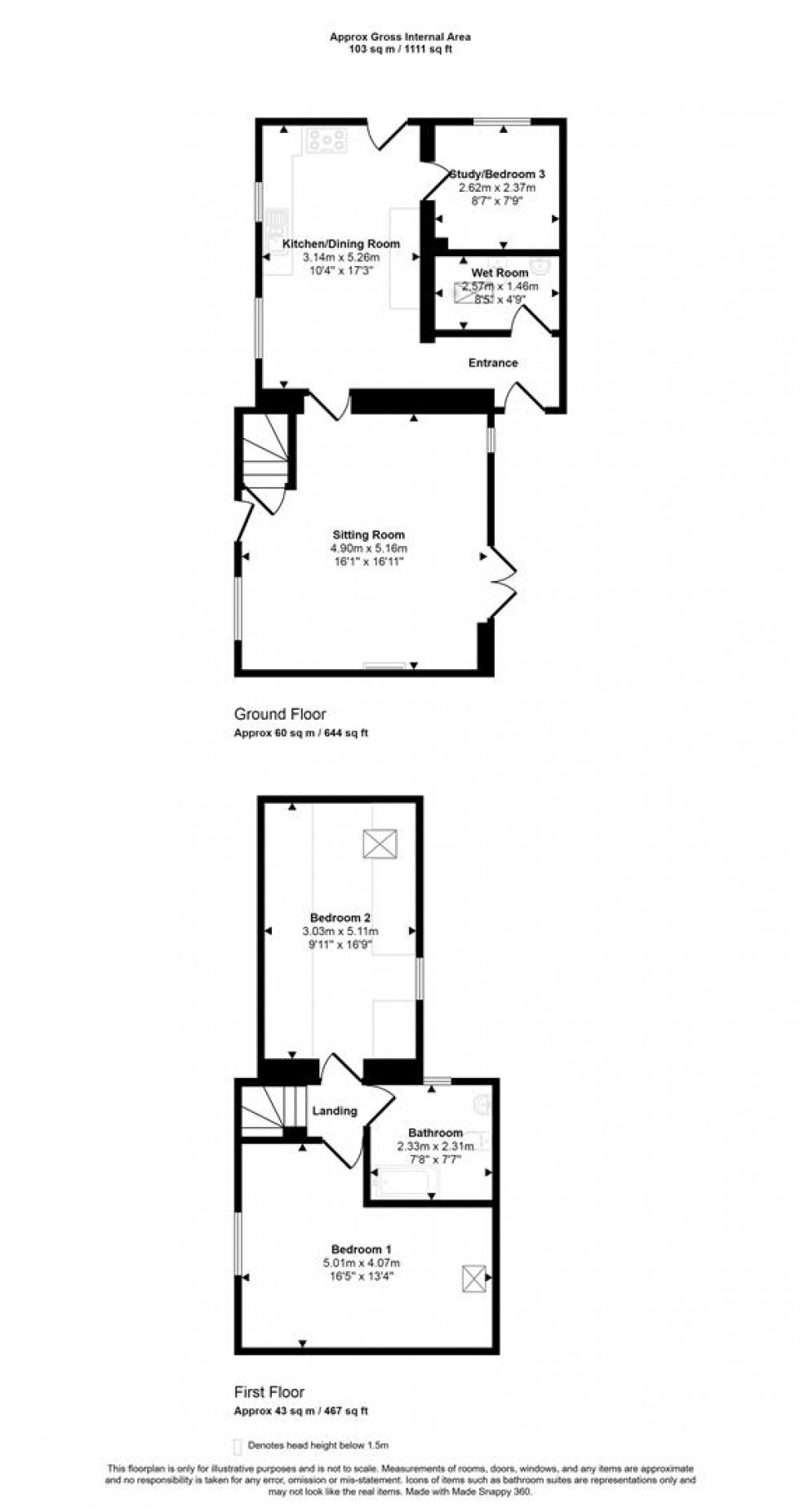 Floorplan for Station Road, Stalbridge