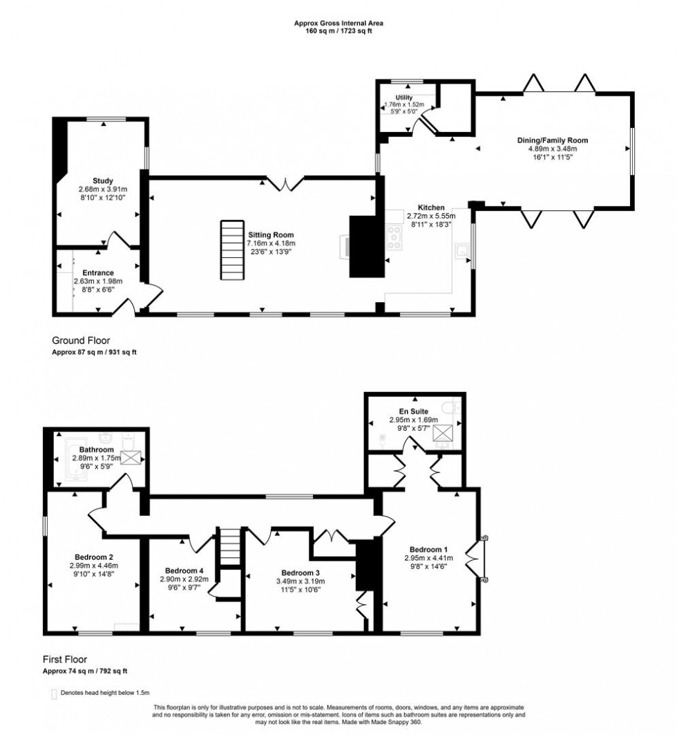 Floorplan for Cross Lanes, Melcombe Bingham