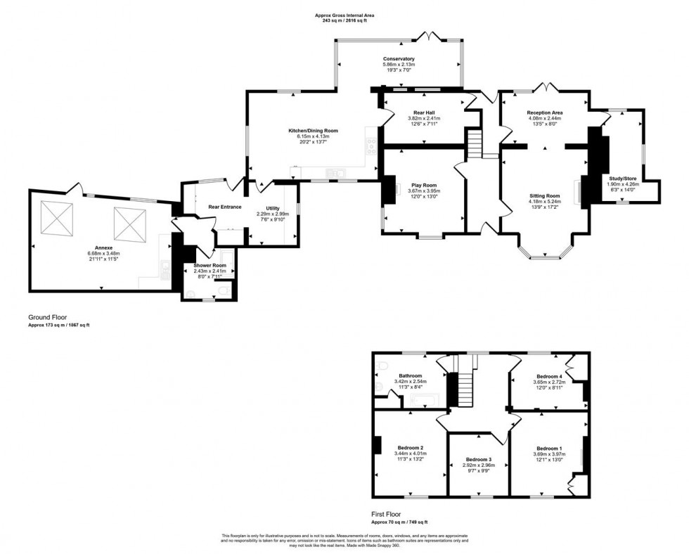 Floorplan for Duntish, Dorchester