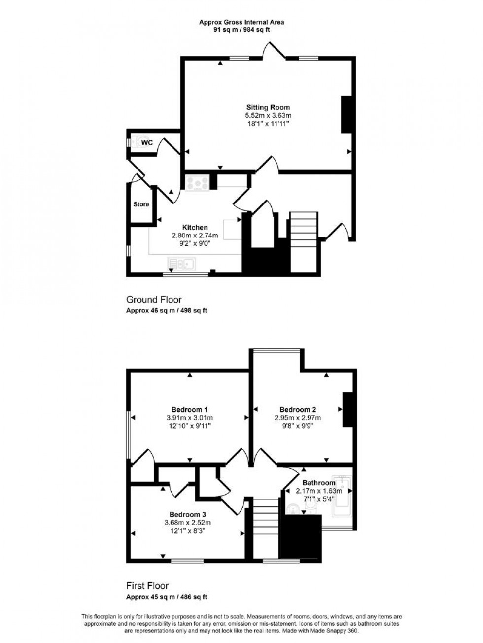 Floorplan for Platts, Lydlinch, Sturminster Newton