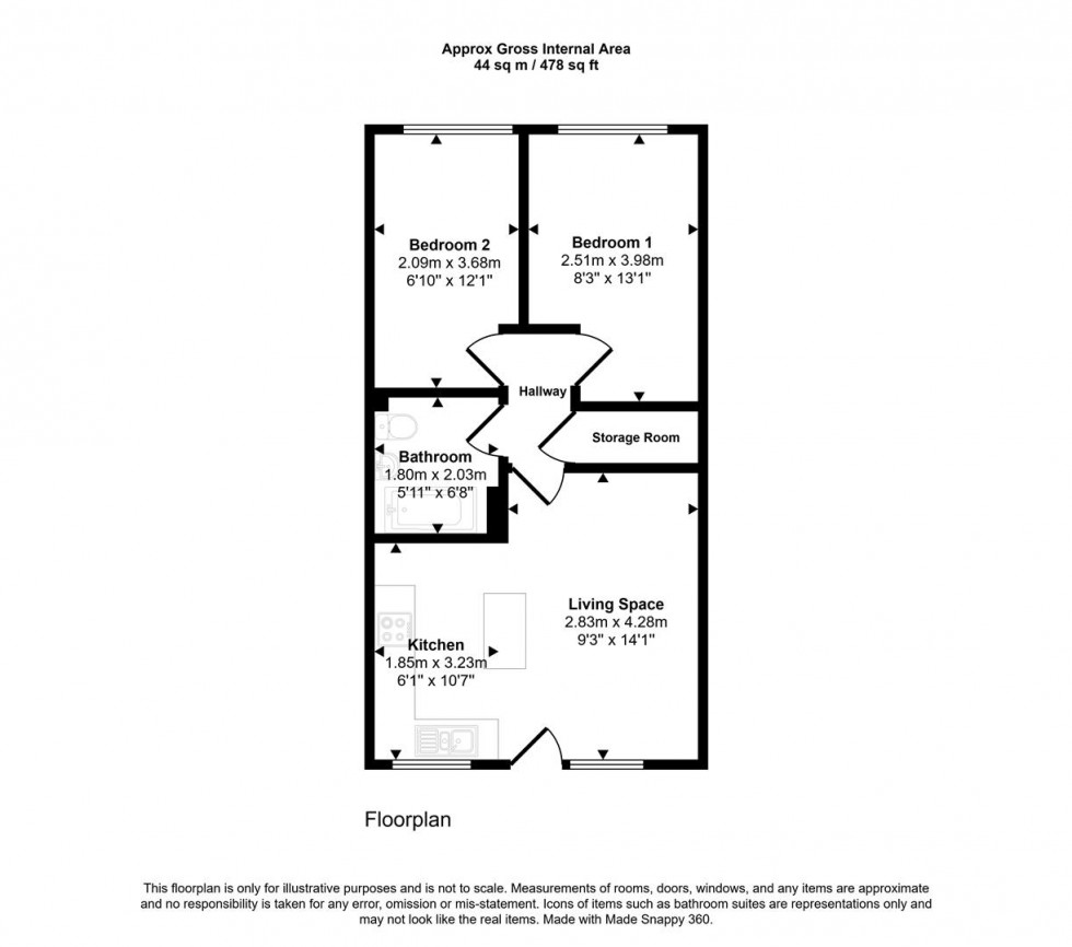 Floorplan for Lodbourne Green, Gillingham