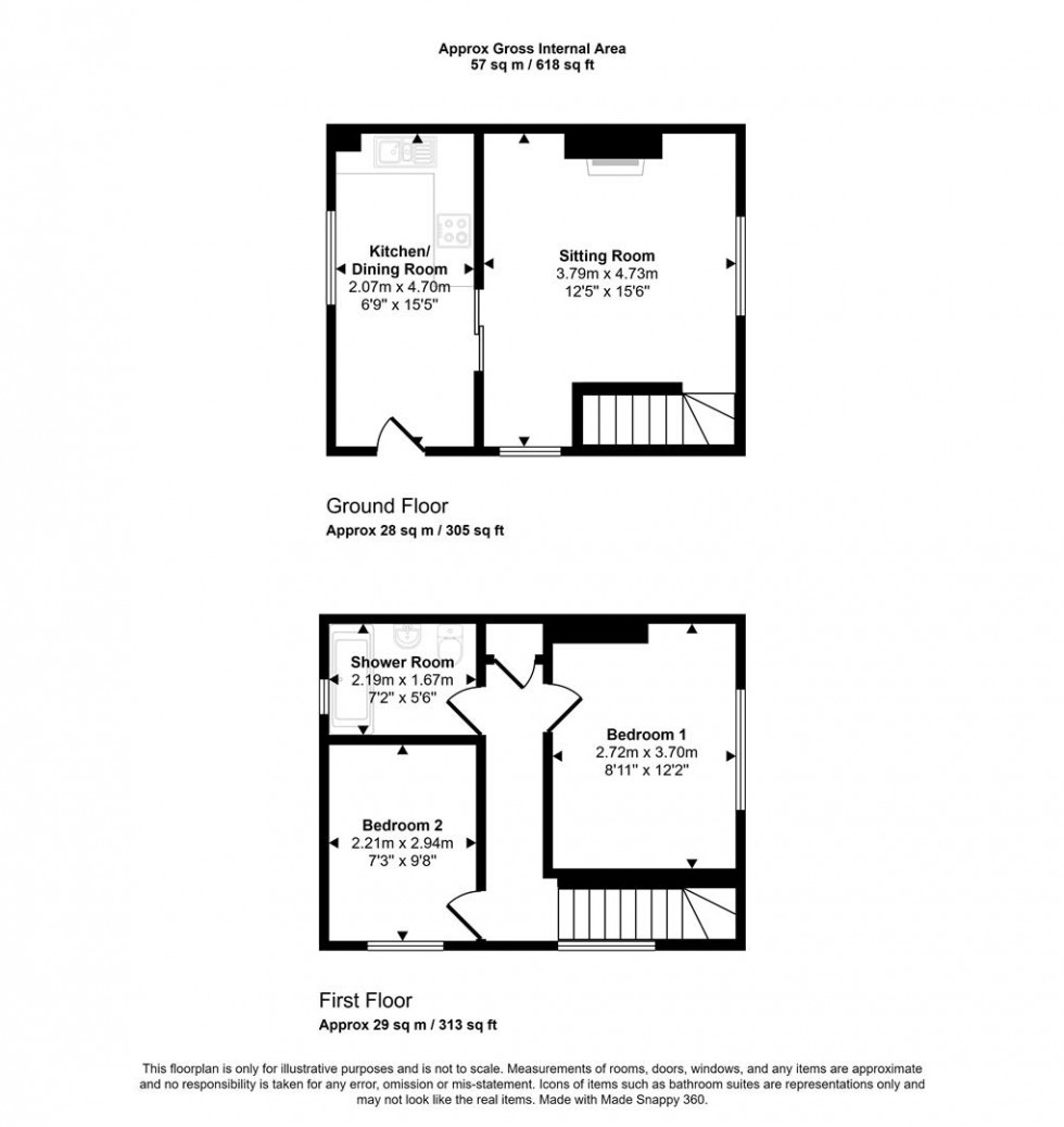Floorplan for Grange Cottages, Mere, Warminster
