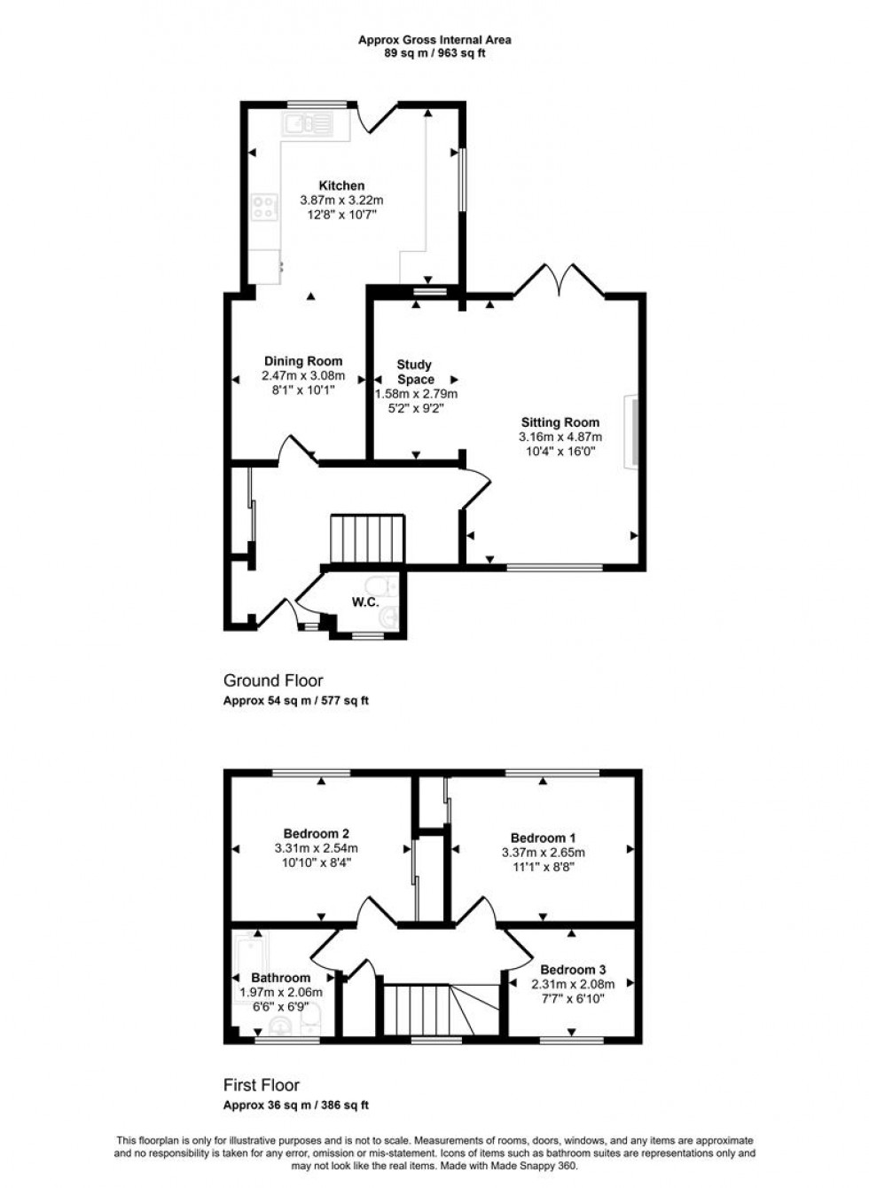 Floorplan for Prospect Close, Gillingham