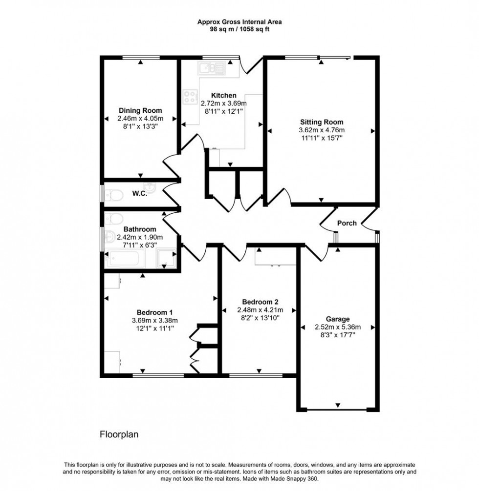 Floorplan for Ashley Road, Marnhull