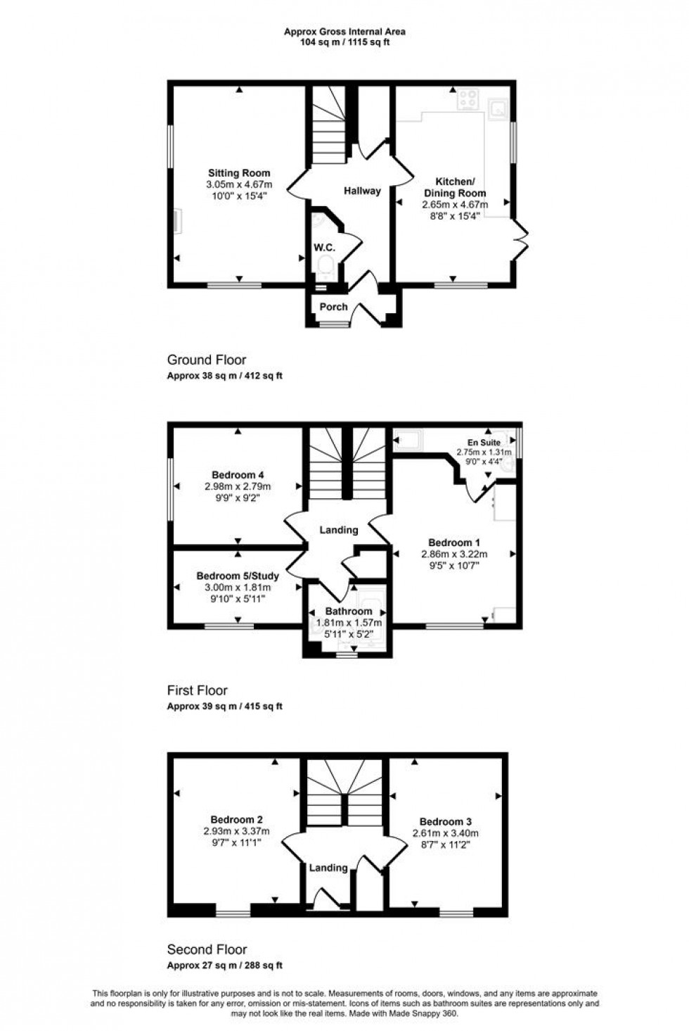 Floorplan for Wren Place, Gillingham