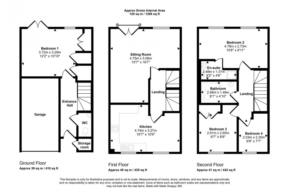 Floorplan for Oake Woods, Gillingham