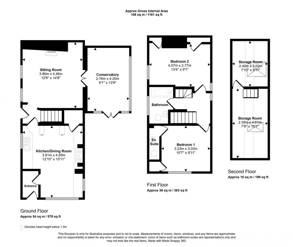 Floorplan for 98, Glue Hill, Sturminster Newton