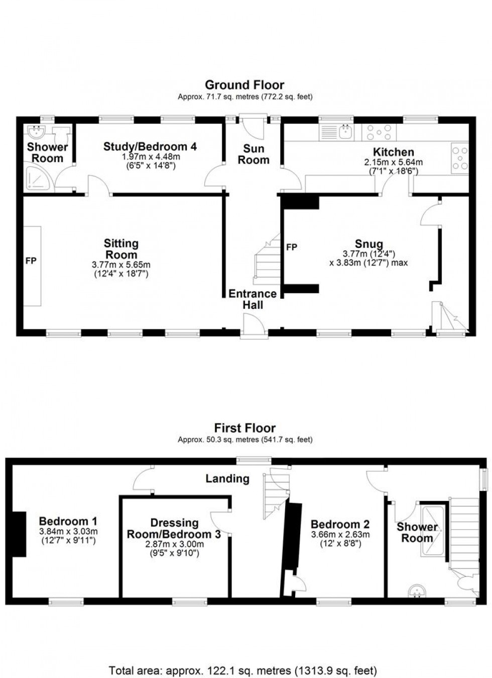 Floorplan for Church Walk, Motcombe