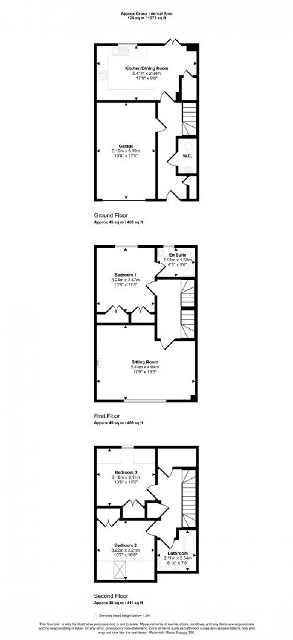 Floorplan for Roman Way, Shillingstone, Blandford Forum