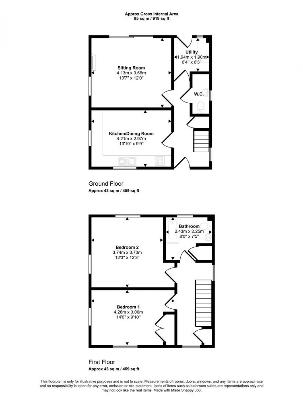 Floorplan for Butts Pond, Sturminster Newton