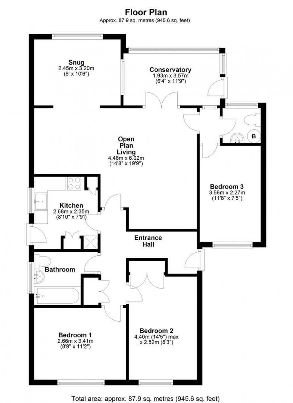 Floorplan for Ashley Road, Marnhull, Sturminster Newton