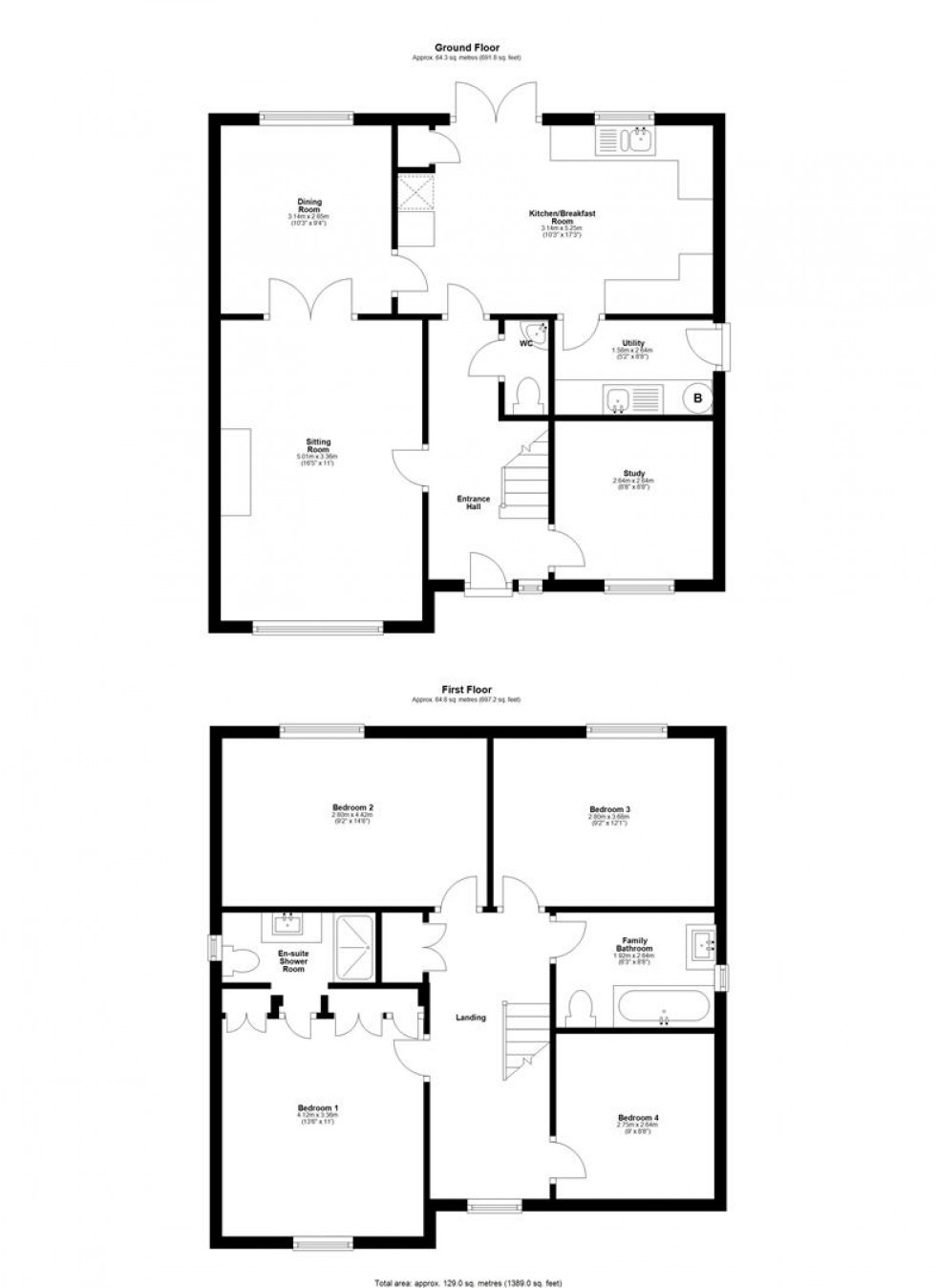 Floorplan for Larks Meadow, Stalbridge STURMINSTER NEWTON